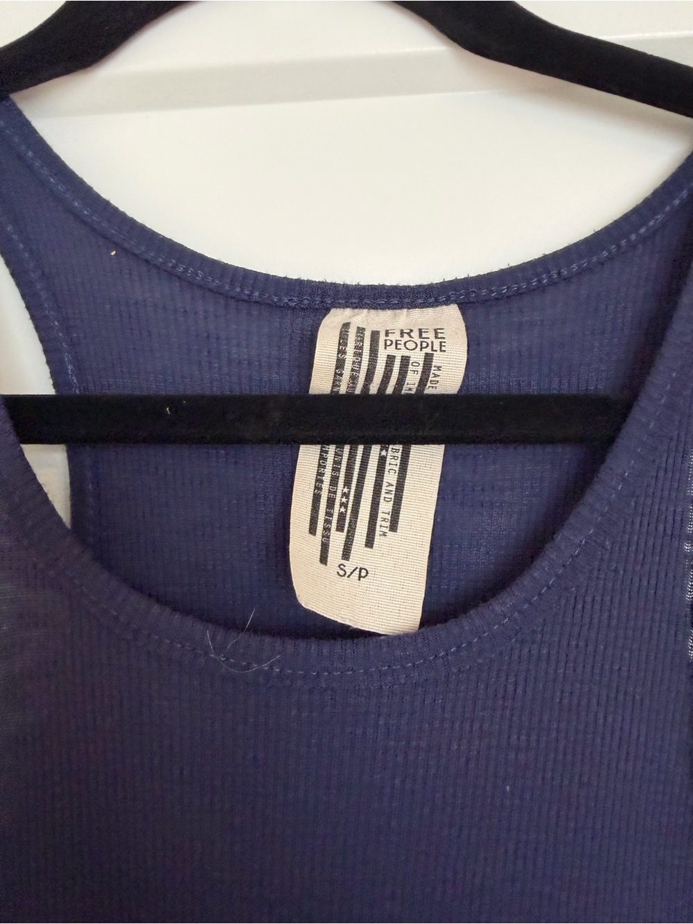 Free People Navy Racerback Tank - Picture 2 of 2